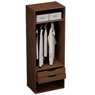 Шкаф двустворчатый, фасады натуральный ротанг L210.60-3