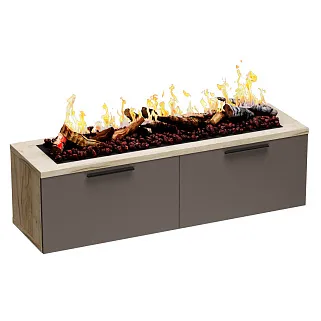 Тумба ТВ напольная с электрокамином LG548.351