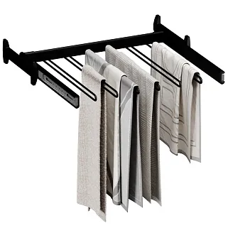 BELLE  Вешалка для брюк, 600 мм, цвет черный, BE60TRBL