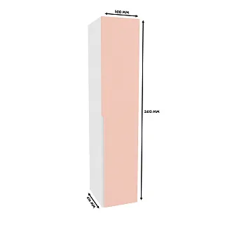 Шкаф однодверный со штангой, фасады в эмали LE221.60-4