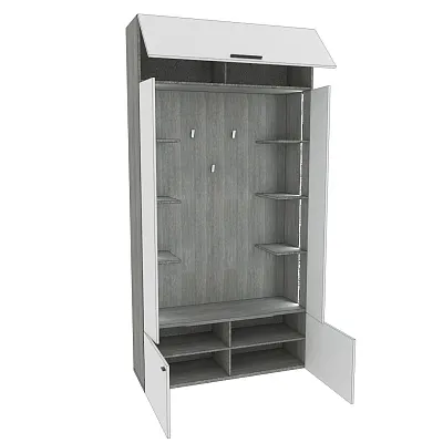 Секция под крючки с полками с подсветкой LG418 L/R