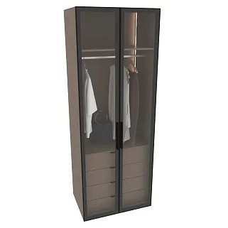 Шкаф для спальни с четырьмя ящиками и штангой с подсветкой R210.60-3