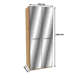 Шкаф двустворчатый с зеркалом C-210.60Z
