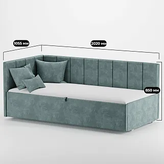 Кровать с подъемным механизмом и ящиком для белья LINE М1