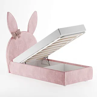 Кровать односпальная мягкая BUNNY  с подъемным механизмом, 90x190