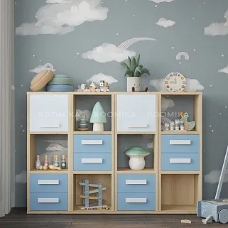 Cтеллаж сквозной книжный на 3 ниши E803