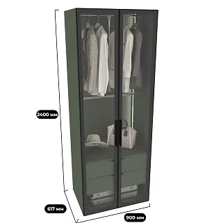 Шкаф для спальни с двумя ящиками с подсветкой R210.60-6