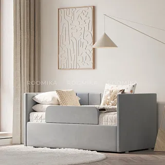 Кровать с подъемным механизмом и ящиком для белья с бортиком LINE 1, 90х160