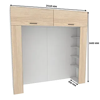 Ниша для кровати с секциями L-407.60