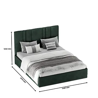 Кровать двуспальная мягкая HILTON с подъемным механизмом, 140x200