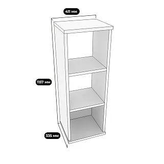 Cтеллаж сквозной книжный на 3 ниши E803