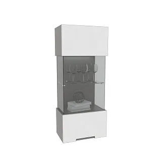 Шкаф навесной с подсветкой, фасады в эмали LE-350