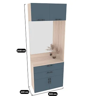 Тумба с зеркалом и комодными ящиками L421 L/R