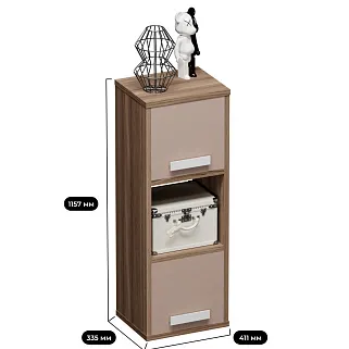 Cтеллаж сквозной книжный на 3 ниши E803