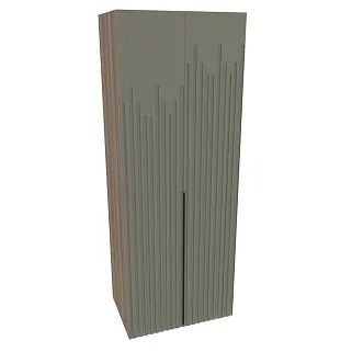 Шкаф 2 дверный, фрезерованные фасады в эмали LE-210.60-4