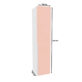 Шкаф однодверный с полками, фасады в эмали LE221.60-1