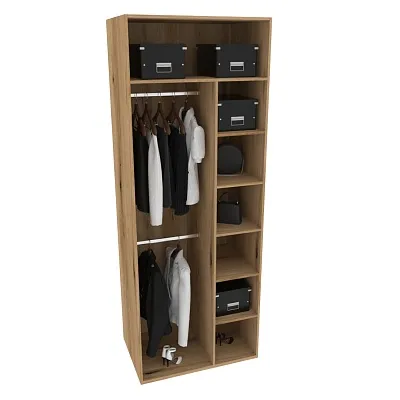 Шкаф 2 дверный, фрезерованные фасады в эмали LE210.60-4