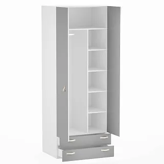 Шкаф двухдверный с ящиками глубокий L211.60