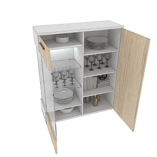 Шкаф напольный с подсветкой L202 L/R