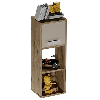 Cтеллаж сквозной книжный на 3 ниши с фасадом E803