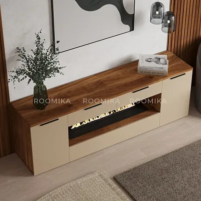 Тумба ТВ напольная с электрокамином L550.450