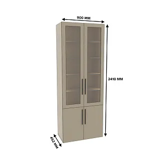 Шкаф книжный со стеклом L214S с подсветкой