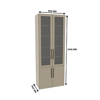Шкаф книжный со стеклом L214S