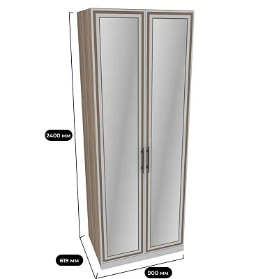 Шкаф двухдверный с зеркалом А210.60-3Z