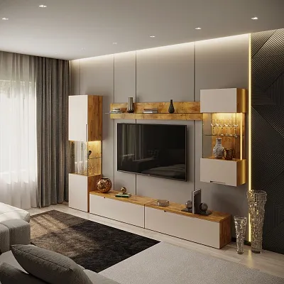 Шкаф напольный, фасады в эмали LE-225 L/R