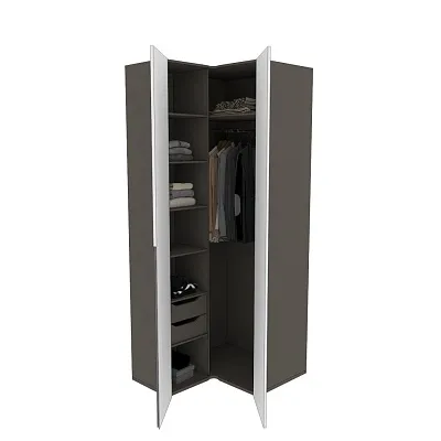 Шкаф угловой, фасады в эмали LE207 L/R