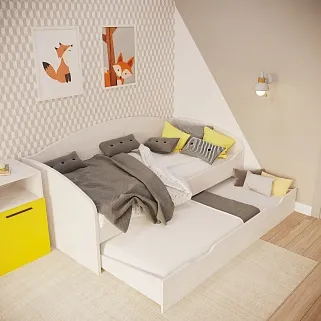 Кровать с выдвижным спальным местом P910, 90x190