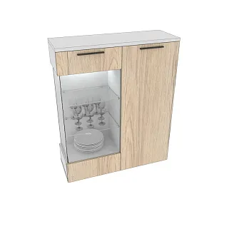 Шкаф напольный с подсветкой L202 L/R