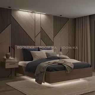 Кровать двуспальная Lazio с парящим эффектом L160 , 160x200