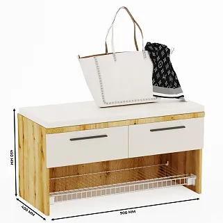 Тумба с 2 ящ. и полкой для обуви L-462