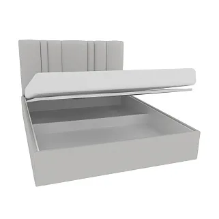 Кровать двуспальная мягкая HILTON с подъемным механизмом, мягкими панелями и тумбами, 180x200