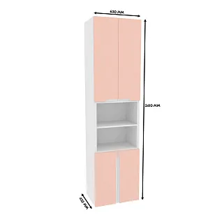 Шкаф книжный с нишей, фасады в эмали LE228.44