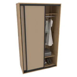 Шкаф-купе ХG140.60-2, профиль INTEGRO, фасад МДФ