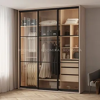 Шкаф-купе ХG216.60-2, профиль INTEGRO, стекло прозрачное, с подсветкой