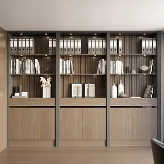 Кабинет в древесных оттенках №6