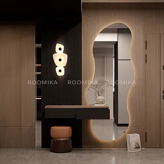 Зеркало L165 с туалетным столиком L515 с подсветкой L/R