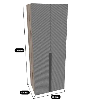 Шкаф 2 дверный, фасады в эмали LE-210.60-1
