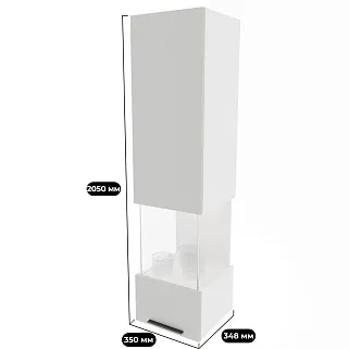 Шкаф навесной, со стеклом L-381.2