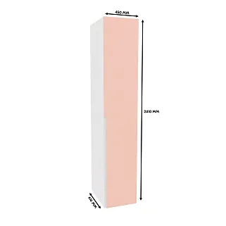 Шкаф однодверный с полками глубокий, фасады в эмали LE220.60-4