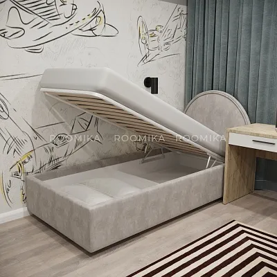 Кровать односпальная мягкая BUBBLE с подъемным механизмом, 90x190