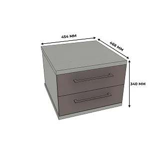 Тумба прикроватная 2 ящика, фасады МДФ CNG-701