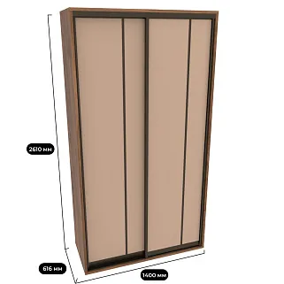 Шкаф-купе ХG146.60-3, профиль INTEGRO, фасад МДФ
