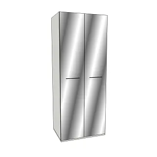 Шкаф двустворчатый зеркалом, фасады МДФ CG-210.60Z