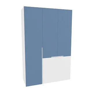 Шкаф двухдверный с фальш-стенкой и раздвижжными дверьми, фасады в эмали LE205 L/R