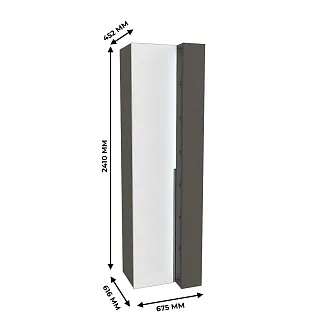 Шкаф переходный с подсветкой, фасады в эмали LE232 L/R