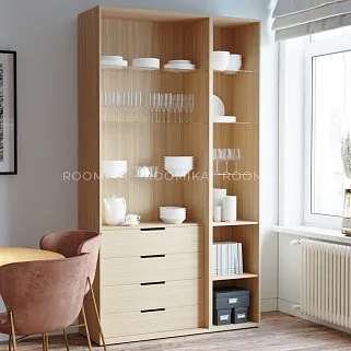 Шкаф со стеклянным фасадом R222.1